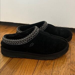 UGG Black Suede Slip-On Shoes